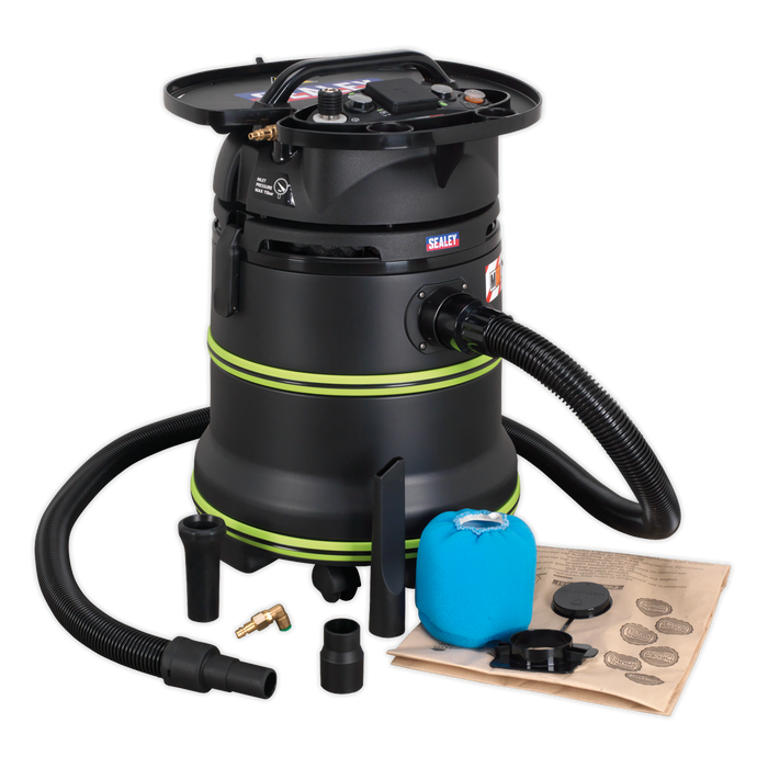 M Class Dust-Free Industrial Wet & Dry Vacuum Cleaner 35L with Autostart for Air/Electric Power Tools 1000W/230V | DFS35M