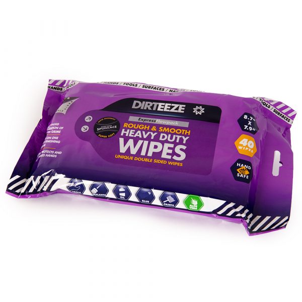 Dirteeze Rough & Smooth Wipes Flowpack, Pack of 40 Wipes | DGPF40