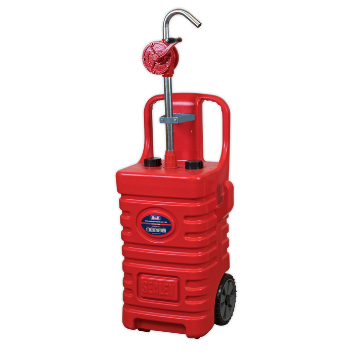 Mobile Dispensing Tank with Oil Rotary Pump 55L - Red | DT55RCOMBO1