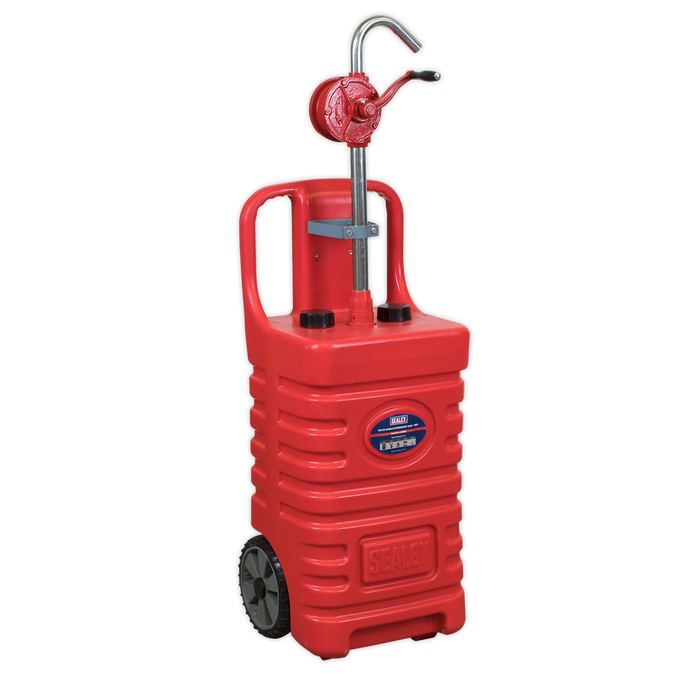 Mobile Dispensing Tank with Oil Rotary Pump 55L - Red | DT55RCOMBO1