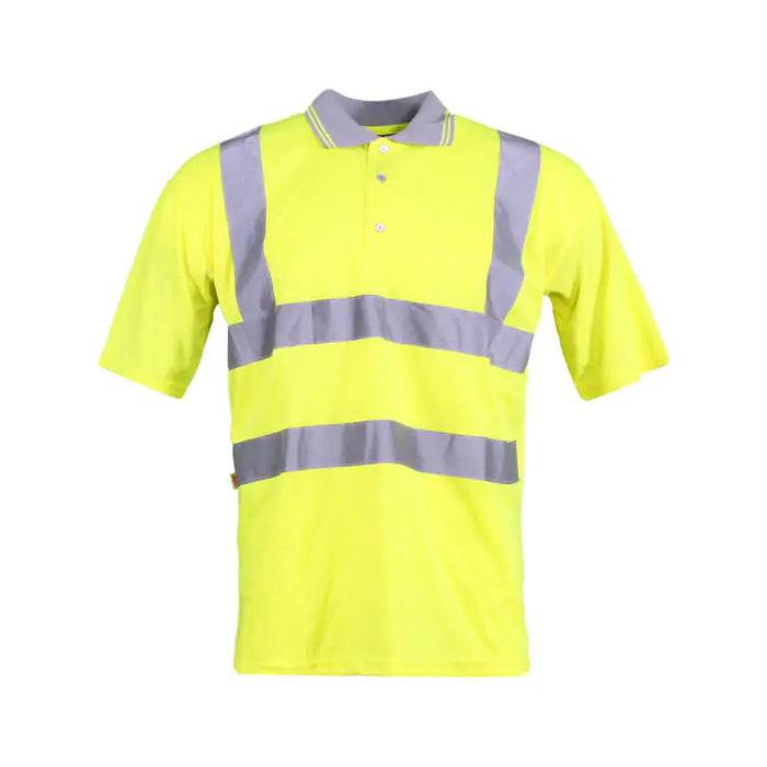 Warrior Yellow Hi-Vis Short Sleeved Polo Shirt | HV32