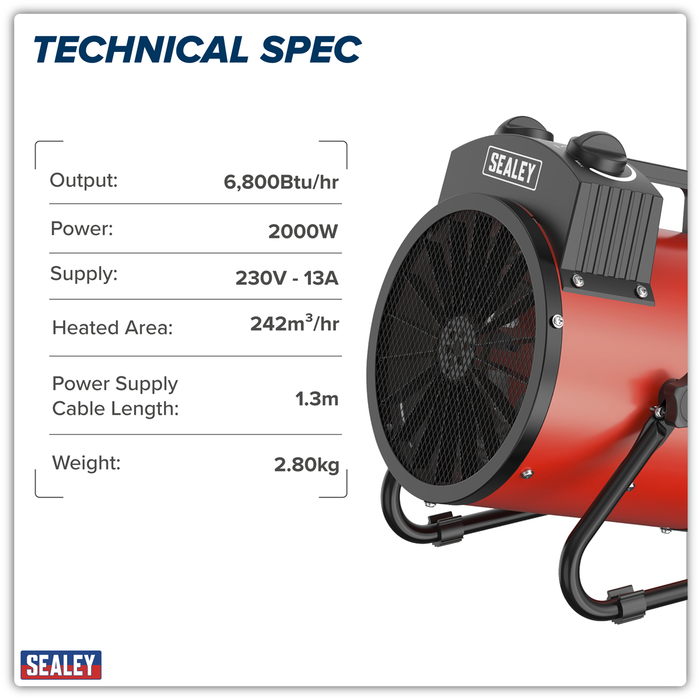 Industrial Fan Heater 2000W/230V | EH2001