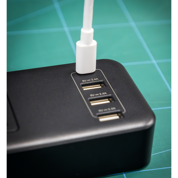 2.6m Extension Lead with USB Ports - Black | EL34USBB