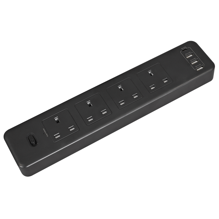2.6m Extension Lead with USB Ports - Black | EL34USBB