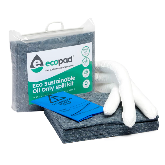 Ecospill Eco Sustainable 30L Oil Only Spill Response Kit in Clip Top Carrier | ES1890030