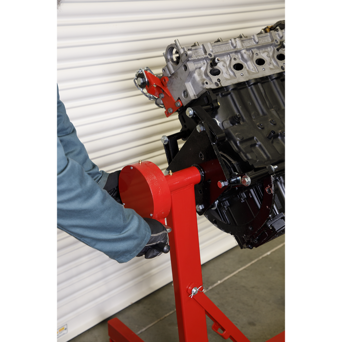 Folding 360º Rotating Engine Stand with Geared Handle Drive 450kg Capacity | ES480D