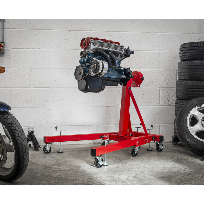 Folding 360º Rotating Engine Stand with Geared Handle Drive 680kg Capacity | ES680D