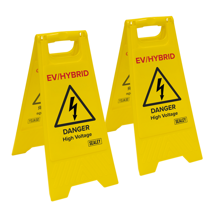 EV/Hybrid Floor Warning Signs - Pack of 2 | EV19