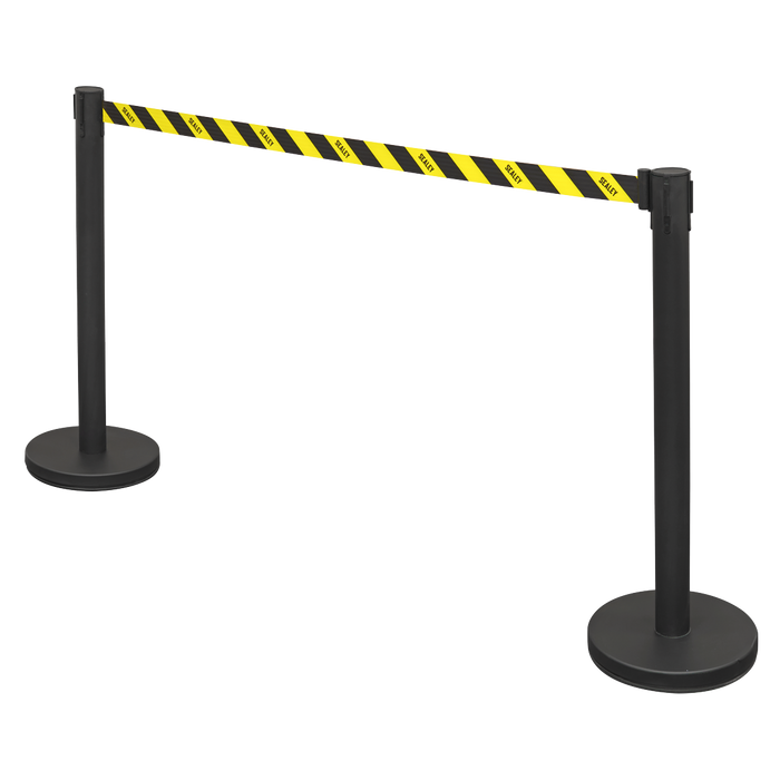 Retractable Safety Belt Barrier Post - Set of 2 | EV23
