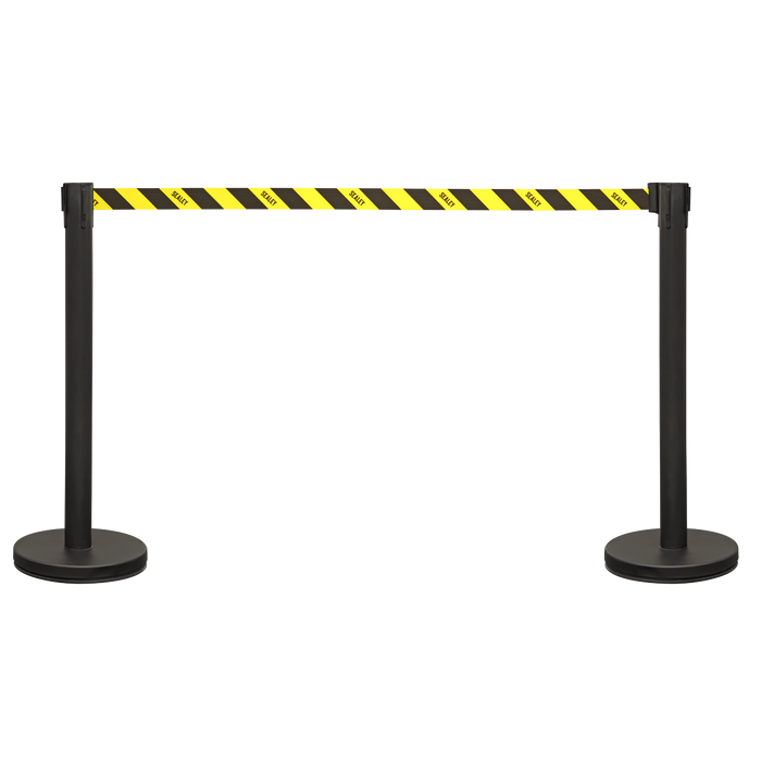 Retractable Safety Belt Barrier Post - Set of 2 | EV23