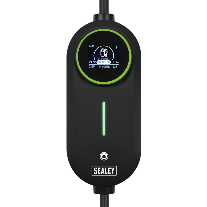 5m Adjustable (3.5kW) Type 2 to UK 3-Pin Plug Portable EV Charger | EVAC2