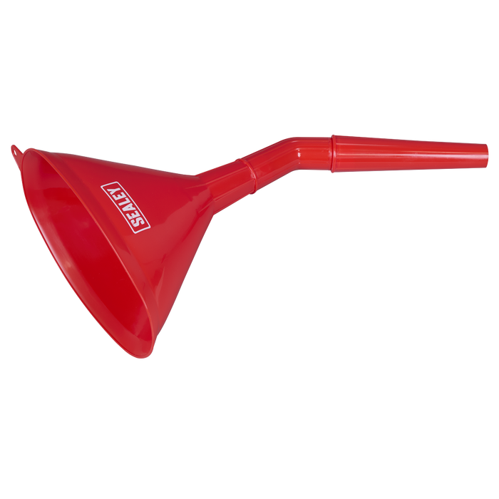Angled Spout Oval Funnel with Filter 200mm - Medium | F7