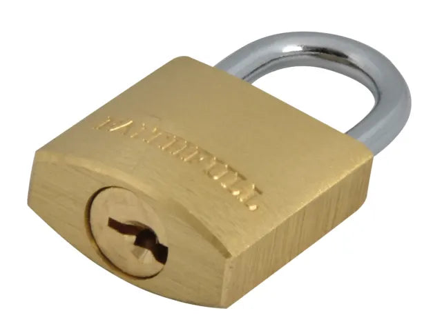 Faithfull Tools Brass Padlock 20mm With 3 Keys | FAIPLB20