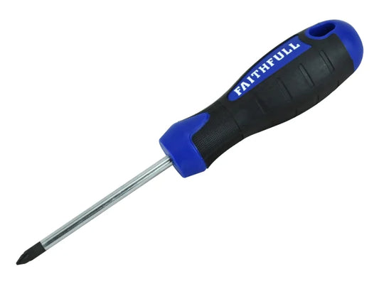 Soft Grip Screwdriver Pozidrive Tip PZ2 x 100mm | Faithfull Tools