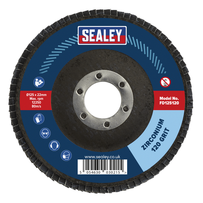 125mm Zirconium Flap Disc 120Grit 22mm Bore | FD125120