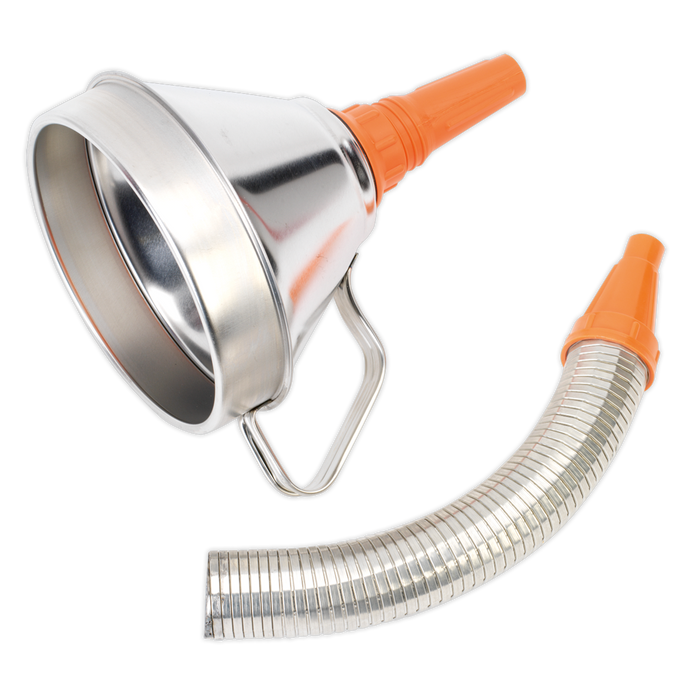 Metal Flexible Spout Funnel with Filter 160mm | FM16F