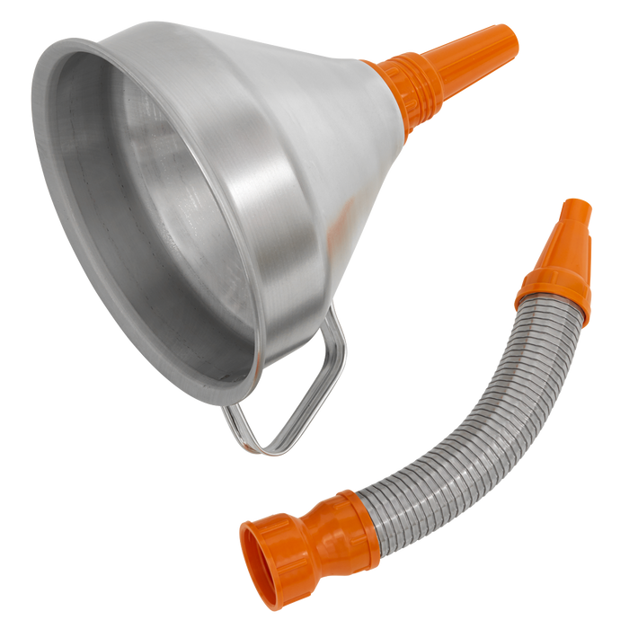 Metal Flexible Spout Funnel with Filter 200mm | FM20F