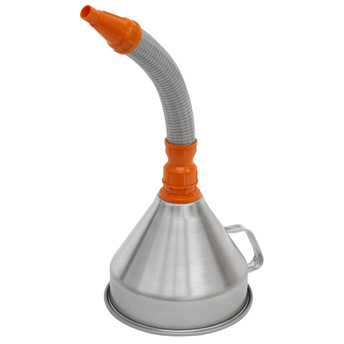 Metal Flexible Spout Funnel with Filter 200mm | FM20F