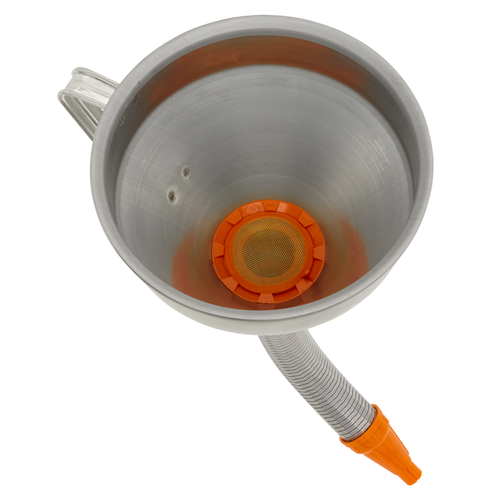 Metal Flexible Spout Funnel with Filter 200mm | FM20F