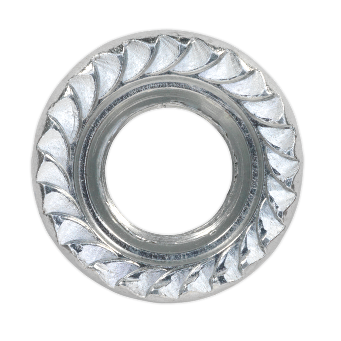 Zinc Plated Serrated Flange Nut M10 - Pack of 100 | FN10