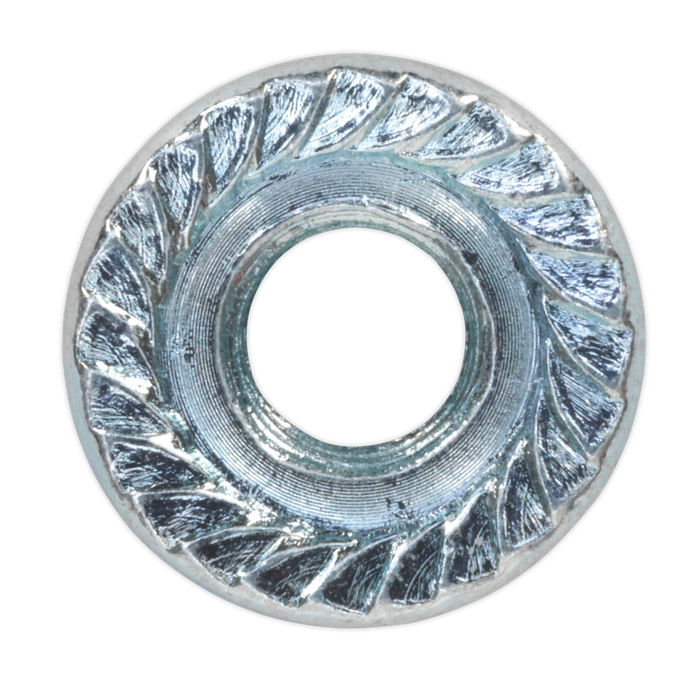 Zinc Plated Serrated Flange Nut M6 - Pack of 100 | FN6
