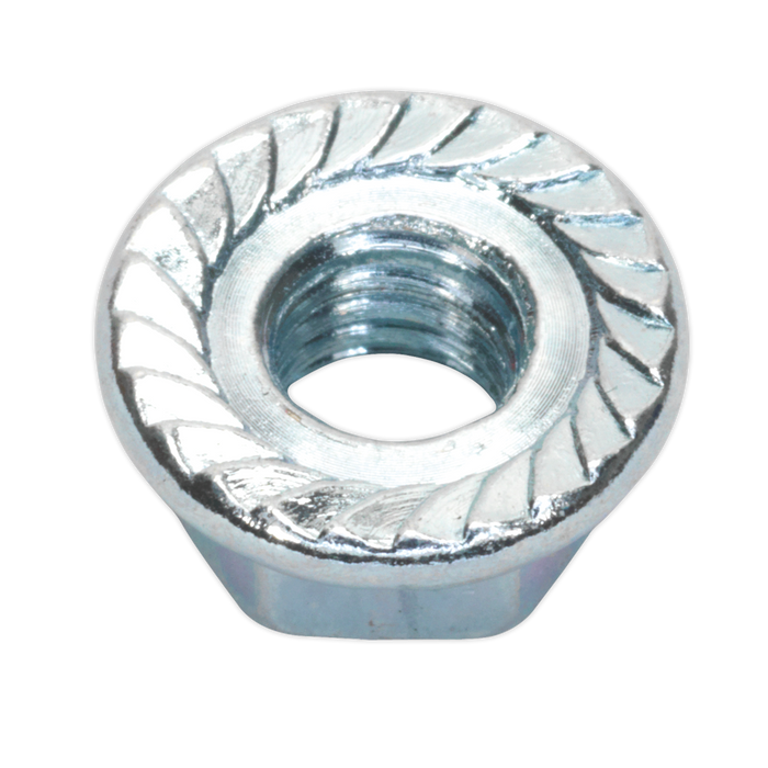 Zinc Plated Serrated Flange Nut M8 - Pack of 100 | FN8