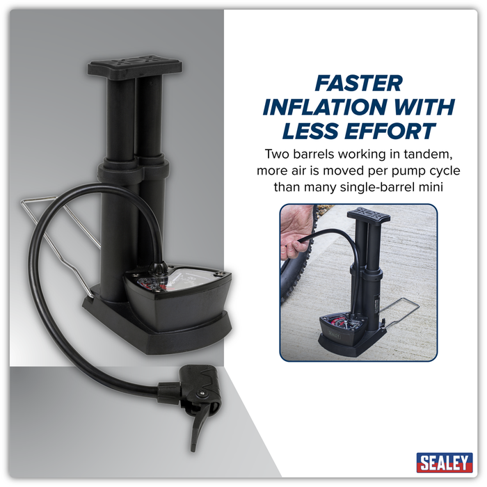 Mini Twin Barrel Bicycle Foot Pump | FP7