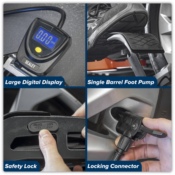 Single Barrel Digital Foot Pump | FP8D