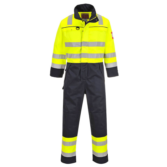 Portwest Bizflame Work Hi-Vis Multi-Norm Contrast FR Coverall | FR60