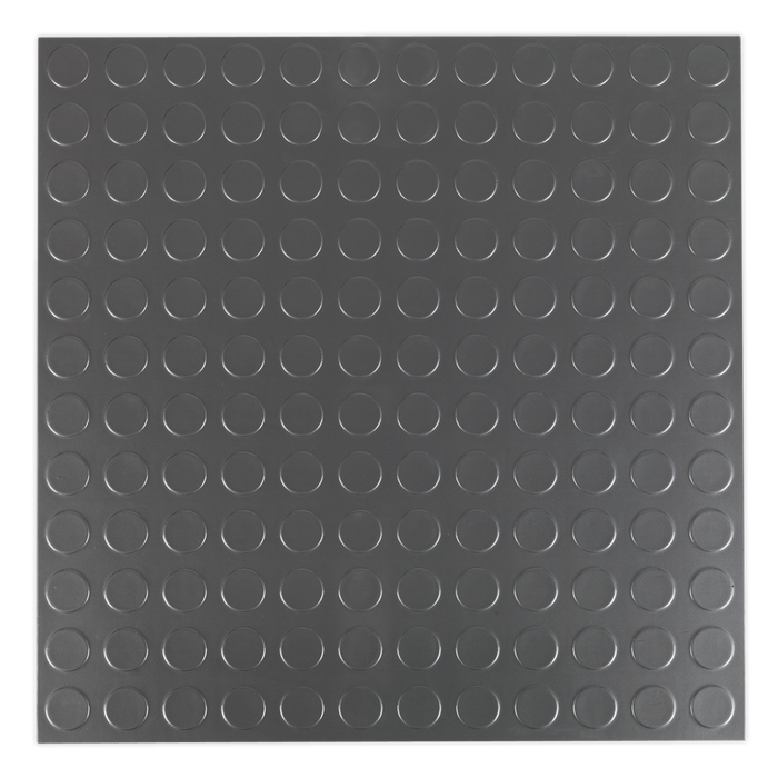 Vinyl Floor Tile with Peel & Stick Backing Silver Coin - Pack of 16 | FT2S