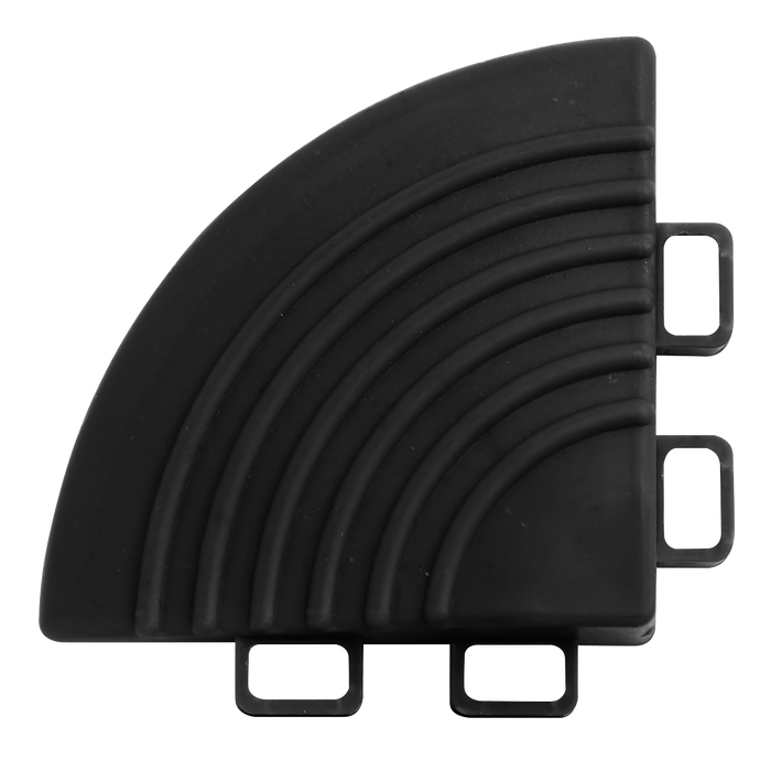 Polypropylene Floor Tile Corners 60 x 60mm, Black - Pack of 4 | FT3CB