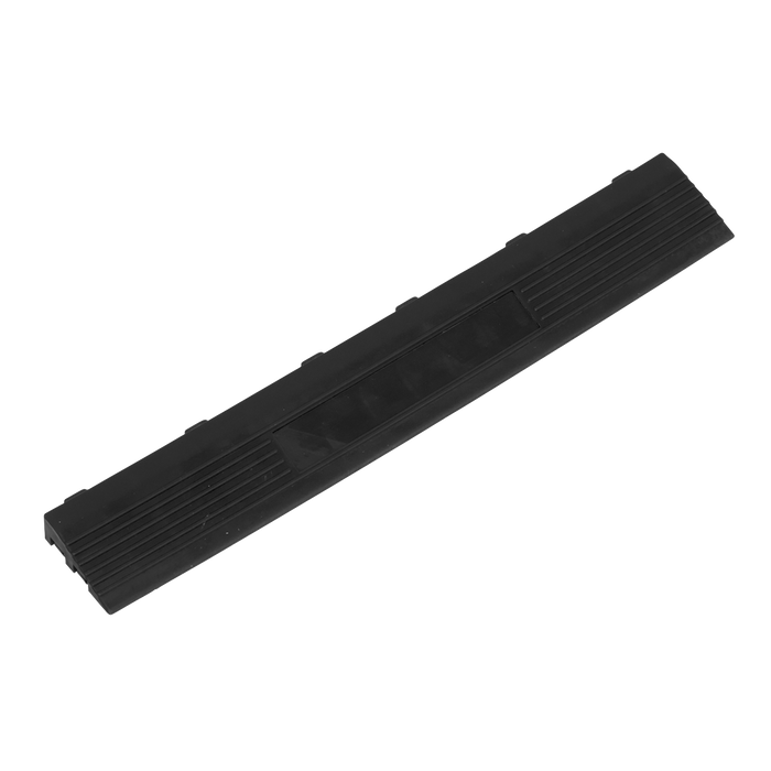 Polypropylene Floor Tile Edge 400 x 60mm, Black Female - Pack of 6 | FT3EBF