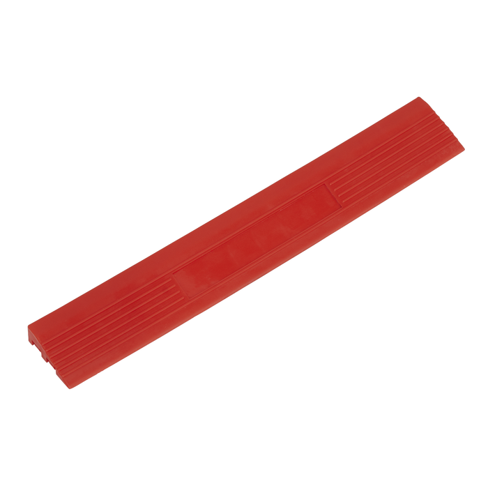 Polypropylene Floor Tile Edge 400 x 60mm, Red Male - Pack of 6 | FT3ERM