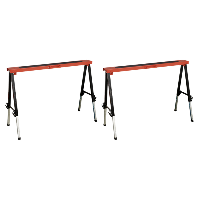 Fold Down Trestle with Adjustable Legs - Pair | FTAL12