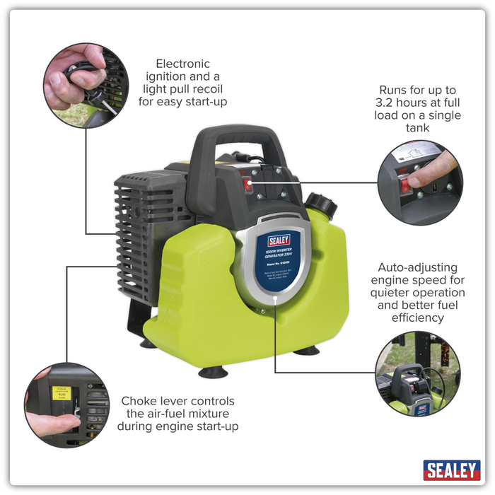 1000W Inverter Generator 2-Stroke Engine 230V | G1000I