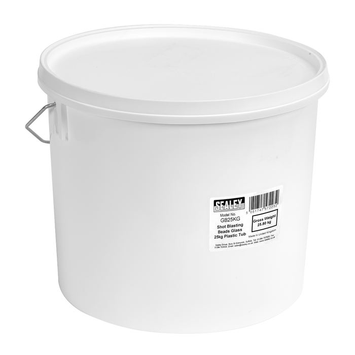 Shot Blasting Glass Beads Tub 25kg | GB25KG