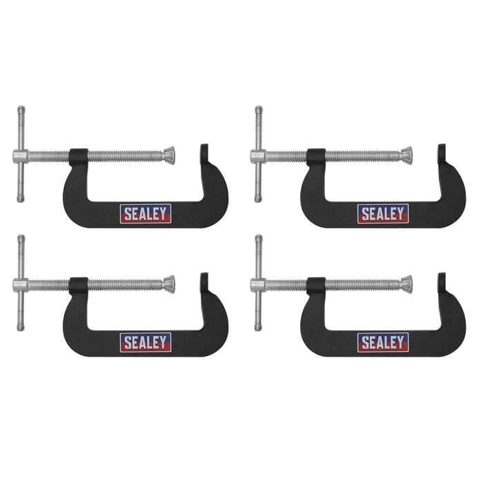 Junior C-Clamp Set 76 x 35mm 4pc | GCC02