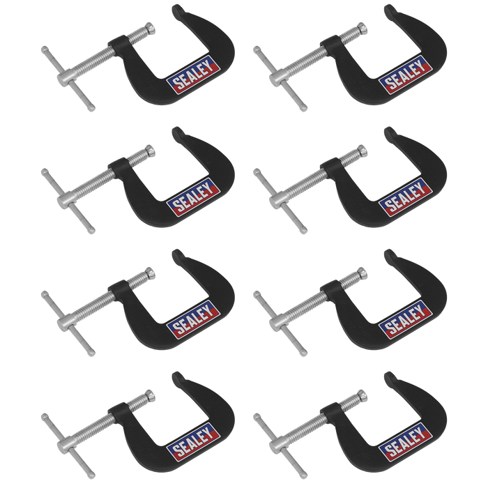Junior C-Clamp Set 38 x 38mm 8pc | GCC03