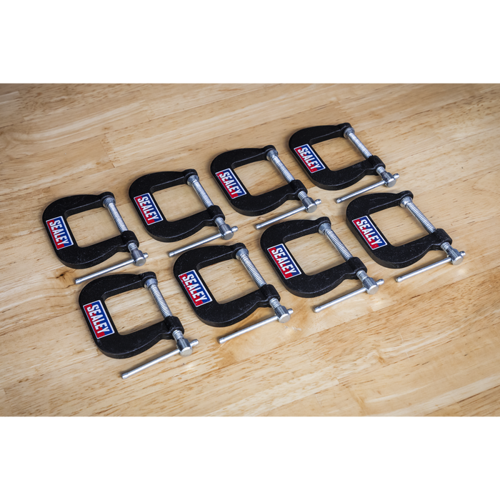 Junior C-Clamp Set 28 x 28mm 8pc | GCC05