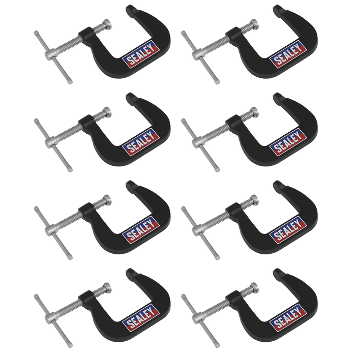 Junior C-Clamp Set 28 x 28mm 8pc | GCC05