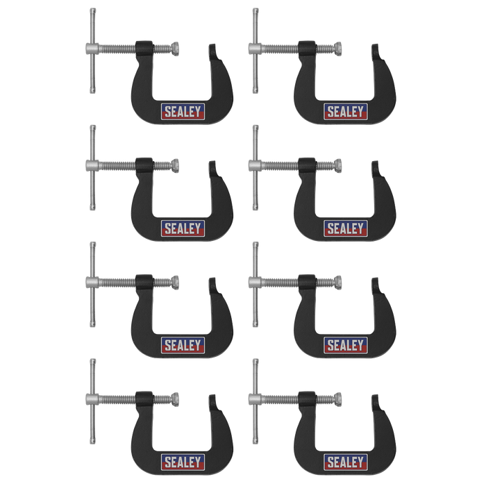 Junior C-Clamp Set 28 x 28mm 8pc | GCC05
