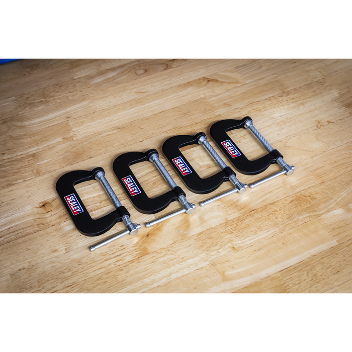 Junior C-Clamp Set 51 x 32mm 4pc | GCC06