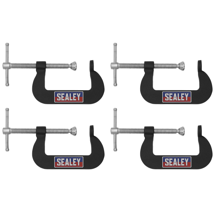 Junior C-Clamp Set 51 x 32mm 4pc | GCC06