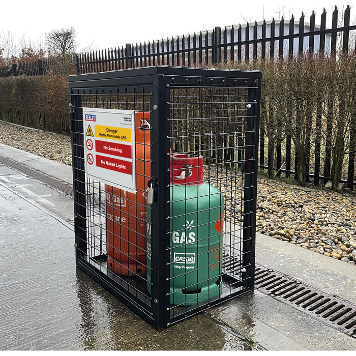 Gas Cylinder Safety Cage -  2 x 19kg | GCSC219