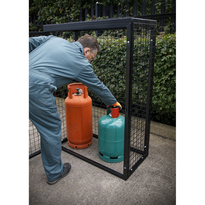 Gas Cylinder Safety Cage - 2 x 47kg | GCSC247