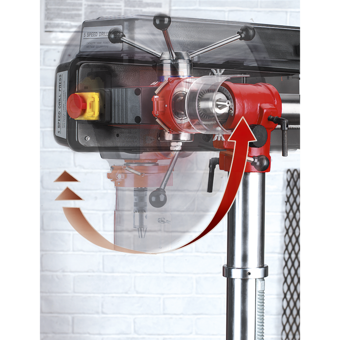 Floor Standing Radial Pillar Drill 5-Speed 550W/230V | GDM1630FR
