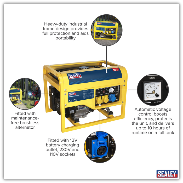 6000W Generator 13hp 4-Stroke Engine 110/230V | GG7500