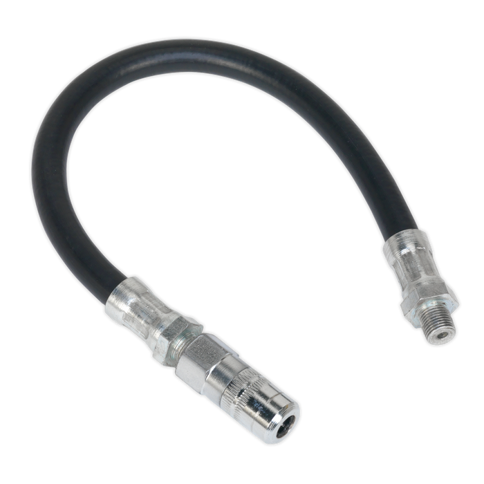 Flexible Rubber Grease Gun Delivery Hose with 4-Jaw Connector 300mm 1/8"BSP Gas | GGHE300