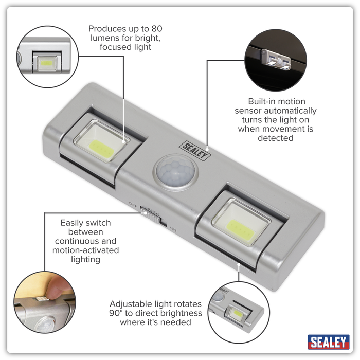 Auto Light with PIR Sensor 1W COB LED | GL93