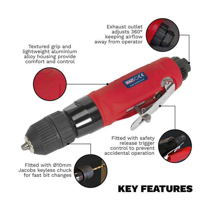 Generation Straight Air Drill with Keyless Chuck 10mm | GSA232